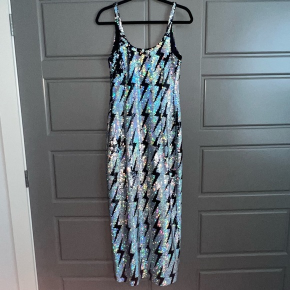 Any Old Iron iridescent sequin lightning bolt gown - Picture 6 of 16